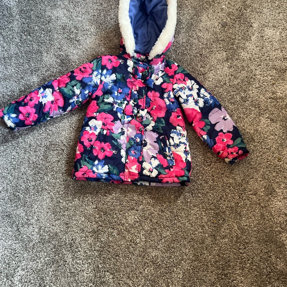 Floral Hooded Winter Jacket